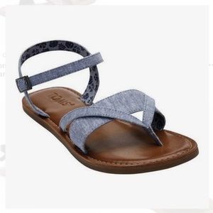 Tonight Only😘Toms Blue Chambray Lexie Flat